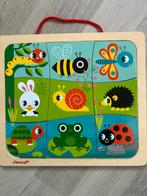 Janod magneet puzzel -tuin, Ophalen of Verzenden, Minder dan 10 stukjes, Nieuw, Van hout