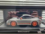 Minichamps Porsche 911 gt3rs Zilver 1:18, Hobby en Vrije tijd, Modelauto's | 1:18, Ophalen of Verzenden, Nieuw, Auto, MiniChamps