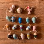 18 Vintage paashangers houten pasen hout hanger, Ophalen of Verzenden, Zo goed als nieuw