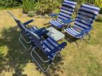 Crespo lage campingstoelen met tafeltje, Caravans en Kamperen, Ophalen, Gebruikt, Campingstoel