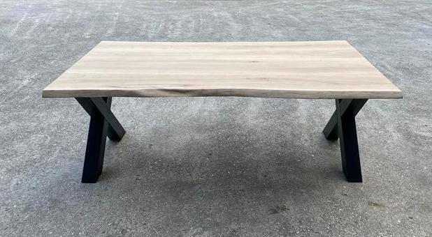 boomstamtafels - eettafels - massief eiken, Huis en Inrichting, Tafels | Eettafels, Nieuw, 200 cm of meer, Vijf personen of meer