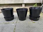3 bloempotten, Ophalen, Gebruikt, Rond, Minder dan 40 cm