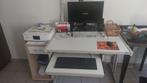 Computertafel met uitschuifbaar bord voor klavier., Ophalen, Gebruikt, Bureau