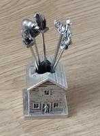 zware metalen cocktail houder met animal prikkers, Verzamelen, Ophalen of Verzenden, Huis en Inrichting