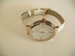 Een mooie Rosé Goudkleurige Dames Horloge met Witte Band, Verzenden, Overige materialen, Overige typen