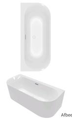 Villeroy & Boch Loop & Friends Half Vrijstaand Bad, Ophalen of Verzenden, Nieuw, Glas, Bad