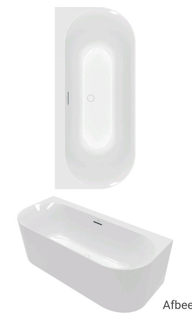 Villeroy & Boch Loop & Friends Half Vrijstaand Bad, Doe-het-zelf en Verbouw, Sanitair, Nieuw, Bad, Glas, Ophalen of Verzenden