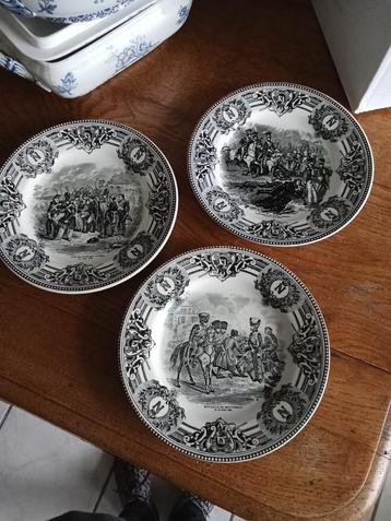 3 puntgave ontbijt bordjes Boch serie Bonaparte beschikbaar voor biedingen