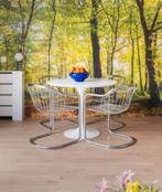 Uitschuifbare Tulip Saarinen Tafel - Wit, Huis en Inrichting, Tafels | Eettafels, Ophalen, Kunststof, Gebruikt, 100 tot 150 cm