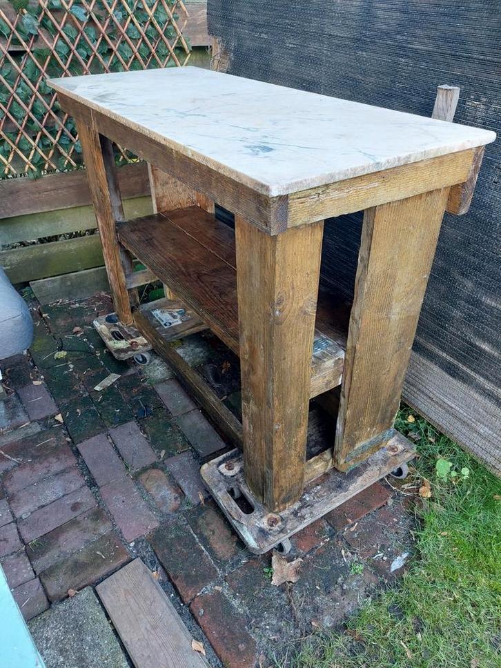 Oppot Tafel / Sidetable Tuin/ Plant tafel, Tuin en Terras, Tuinmeubel-accessoires, Gebruikt, Ophalen of Verzenden