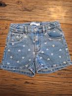NAME IT Meisjes Jeans Short - Maat 116 - Hartjes, Kinderen en Baby's, Kinderkleding | Maat 116, Broek, Gebruikt, Meisje, Ophalen of Verzenden
