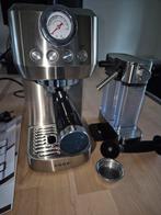 Expresso machine RVS met melkopschuimer, Witgoed en Apparatuur, Koffiezetapparaten, Ophalen, Zo goed als nieuw, Espresso apparaat