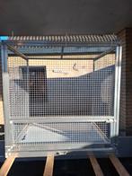 Aluminium hangvoliere of voorhang ren met lade, Dieren en Toebehoren, Ophalen, Aluminium, Volière