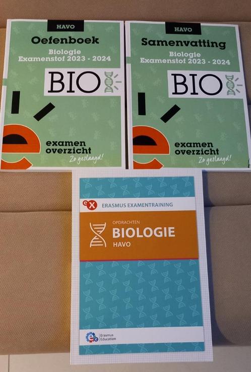 HAVO: Examentraining Erasmus/samenvatting/Oefenboek Biologie, Boeken, Schoolboeken, Zo goed als nieuw, Nederlands, HAVO, Ophalen of Verzenden