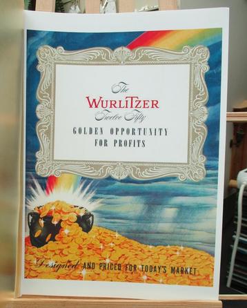 Mooie repro brochure van de WURLITZER 1250.  beschikbaar voor biedingen
