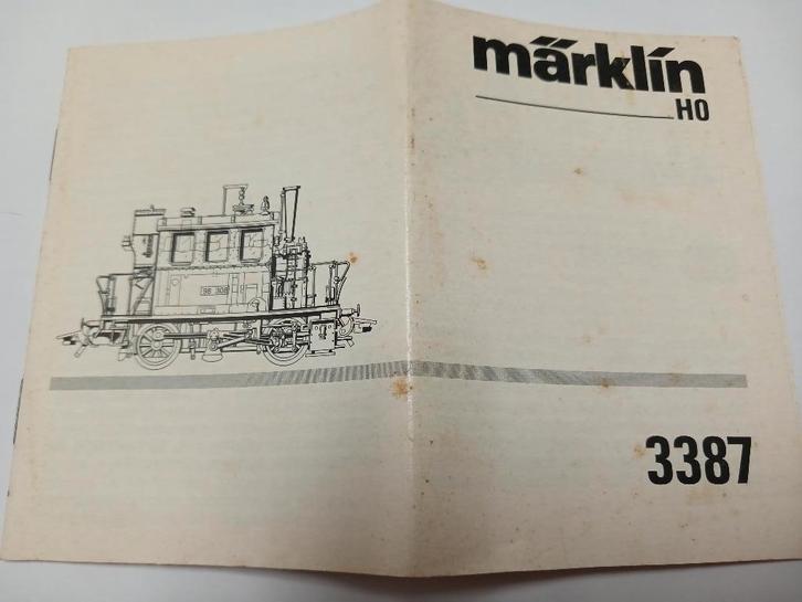 Marklin #3387 gebruiksaanwijzing, Hobby en Vrije tijd, Modeltreinen | H0, Gebruikt, Locomotief, Wisselstroom, Märklin, Ophalen of Verzenden