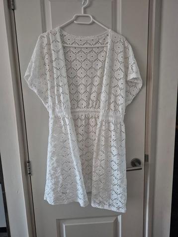 Sarong strand vestje vest wit open, leuk met bikini one size beschikbaar voor biedingen