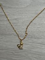 Gouden ketting 14k kat, Met strass, Ophalen of Verzenden, Zo goed als nieuw, Goud