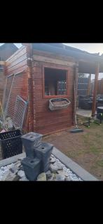 Tuinhuis met overkapping, Ophalen, Gebruikt, Hout, 200 tot 400 cm