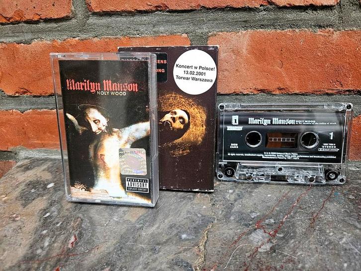 Marilyn Manson - Holy Wood Cassette, Cd's en Dvd's, Cassettebandjes, Zo goed als nieuw, Origineel, Rock en Metal, 1 bandje, Met bewaardoos, rek of koffer