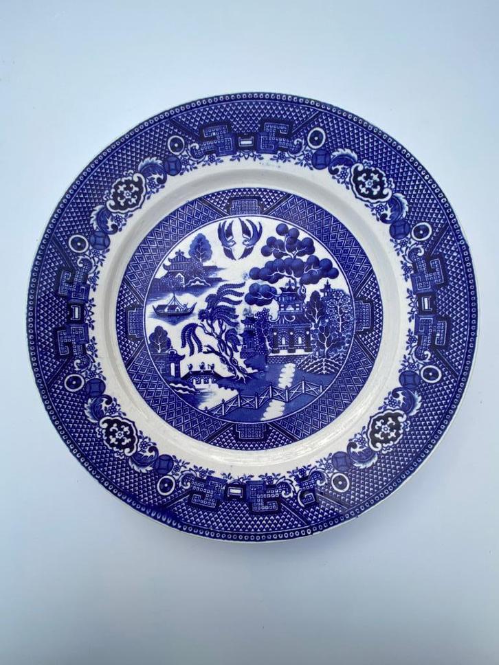 Bord blauw Willow, Antiek en Kunst, Curiosa en Brocante, Ophalen of Verzenden