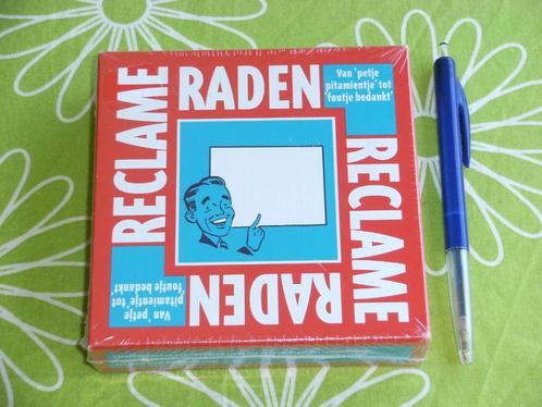 Nieuw in seal: Reclame raden - nostalgisch gezelschapsspel, Hobby en Vrije tijd, Gezelschapsspellen | Overige, Nieuw, Een of twee spelers