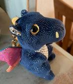 Draak knuffel sleutelhanger Dragon TY Beanie Boo Saffir, Ophalen of Verzenden, Zo goed als nieuw, Knuffel of Figuurtje