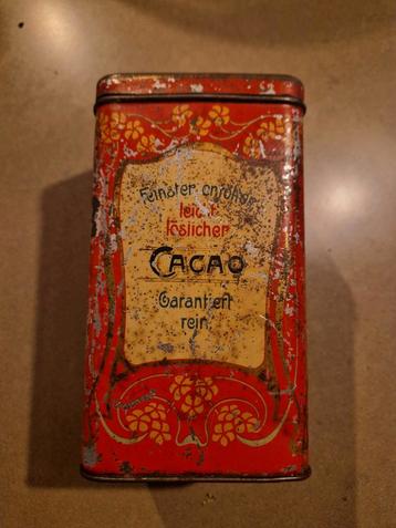 Vintage Cacao Blik - Duits Stoomschip & Plantage beschikbaar voor biedingen