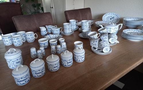 Servies, blauw saks, jager, khala, indian blue,, Antiek en Kunst, Antiek | Servies compleet, Ophalen of Verzenden