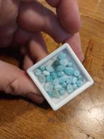 Cabochon geslepen larimar ovaal rond peer, Sieraden, Tassen en Uiterlijk, Edelstenen, Ophalen of Verzenden, Zo goed als nieuw