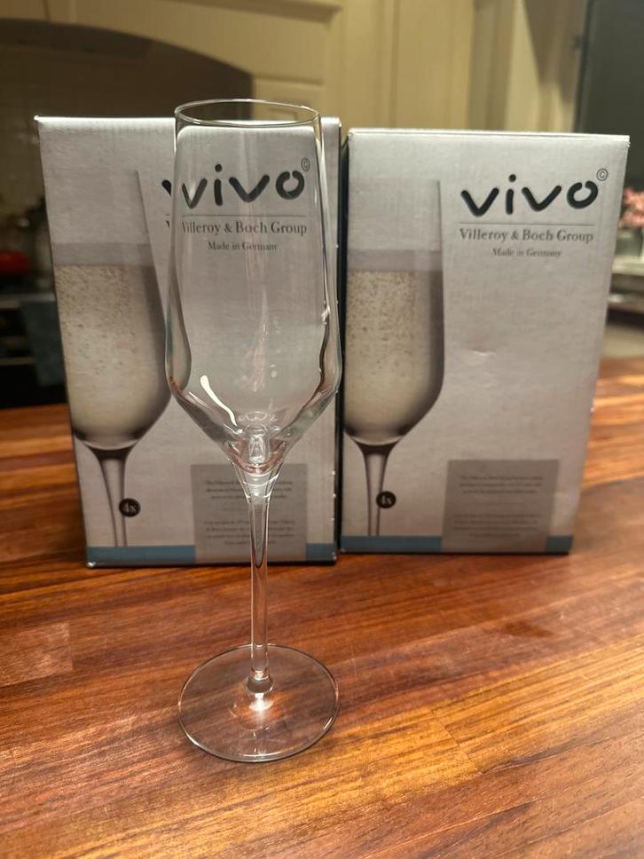 Vivo AH Champagne Glazen Villeroy & Boch, Antiek en Kunst, Antiek | Glas en Kristal, Ophalen