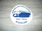 Sticker KMar Legertank : YPR Pantserrupsvoertuig PAW PELS NL, Embleem of Badge, Nederland, Ophalen of Verzenden, Marechaussee