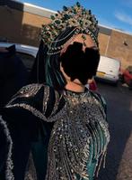 Bindalli/Kinalik Hennajurk Yesil Emerald Groen met Kroon, Ophalen, Zo goed als nieuw, Groen, Trouwjurk