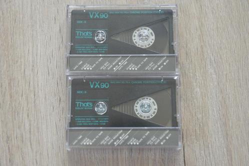 2 X THATS EXCELLENT RECORDING VX 90 CHROME POSITION TYPE II, Cd's en Dvd's, Cassettebandjes, Zo goed als nieuw, Voorbespeeld, Klassiek