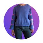 trui hartjes lila roze gecoate gouden broek dames maat M 38, Kleding | Dames, Maat 38/40 (M), Paars, Ophalen of Verzenden, Zo goed als nieuw