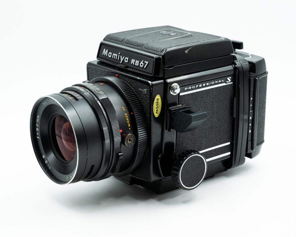 フィルムカメラ MAMIYA RB67 Pro S + SEKOR C 90mm F3.8 ≥ Mamiya RB67 Pro S + Sekor-C 90mm f3.8 + Extras (+ 35mm Kit