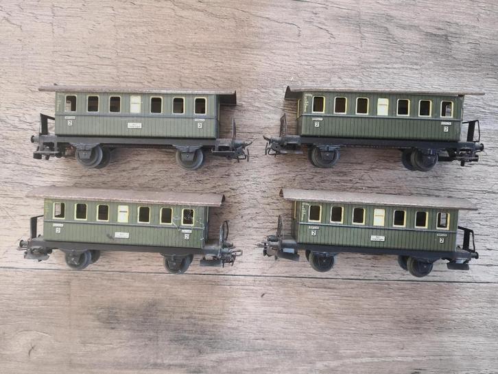 Marklin modeltrein ho, 4 blikken wagons, Hobby en Vrije tijd, Modeltreinen | H0, Gebruikt, Wisselstroom, Märklin, Ophalen of Verzenden