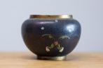 Email Cloisonné oud Japans potje met emaille, blauw, Antiek en Kunst, Ophalen of Verzenden