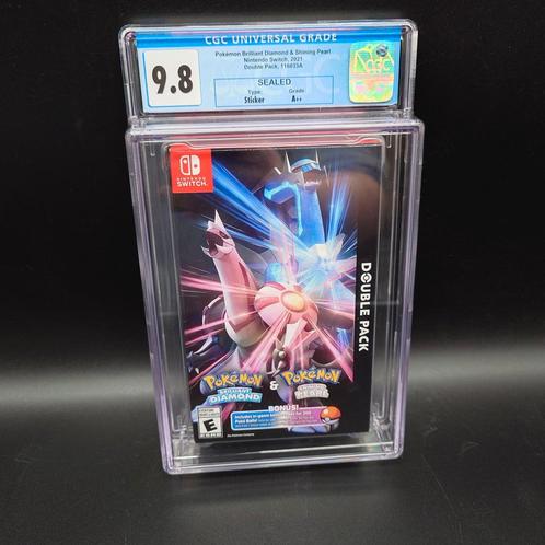 Pokémon diamond pearl double pack switch sealed cgc 9.8 a++, Spelcomputers en Games, Games | Nintendo Switch, Nieuw, Role Playing Game (Rpg)