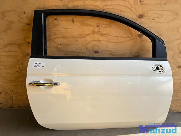 FIAT 500 wit 268 rechts deur portier 2007+, Auto-onderdelen, Carrosserie en Plaatwerk, Deur, Fiat, Gebruikt, Ophalen of Verzenden