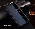 View Flip Smart Cover Set voor Huawei P20 Pro _ Donkerblauw, Verzenden, Nieuw, Hoesje of Tasje