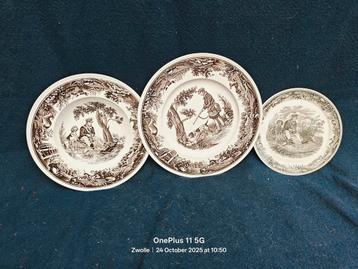 Villeroy & Boch bord met jacht. 3 borden. In goede staat.  beschikbaar voor biedingen