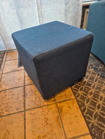 Blauwe Stoffen Poef - Vierkant beschikbaar voor biedingen