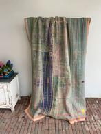 Vintage Kantha Quilt Deken India Patchwork Sari, Huis en Inrichting, Woonaccessoires | Plaids en Woondekens, Nieuw, Ophalen of Verzenden