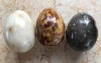 Drie marmeren eieren / Paaseieren / steen / stenen ei, Ophalen of Verzenden, Zo goed als nieuw