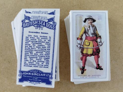 British Sea Dogs complete set 50 cigarette cards REPRO, Verzamelen, Overige Verzamelen, Zo goed als nieuw, Ophalen