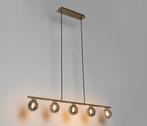 Qazqa Athens hanglamp goud messing smoke grey glas, Huis en Inrichting, Ophalen, Zo goed als nieuw, Glas, 75 cm of meer