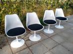 Saarinen Tulpstoelen - Set van 4, Stof, Gebruikt, Wit, Ophalen of Verzenden