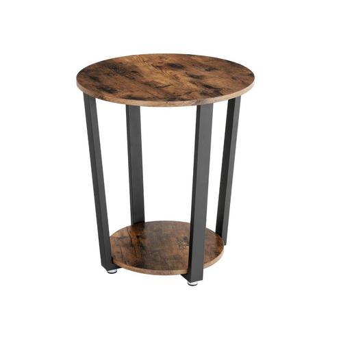 VASAGLE Bijzettafel - Rond - Bruin, Huis en Inrichting, Tafels | Bijzettafels, Nieuw, Rond, 60 cm of meer, Minder dan 55 cm, Hout