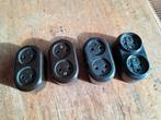 4 bakeliet stopcontacten vintage contactdozen, Ophalen of Verzenden
